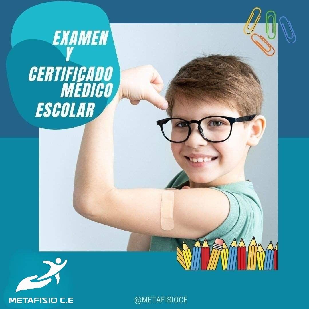 Examen y certificado médico escolar